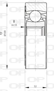 Open Parts CVJ5408.20 - Шарнирный комплект, ШРУС, приводной вал autospares.lv