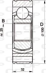 Open Parts CVJ5419.20 - Шарнирный комплект, ШРУС, приводной вал autospares.lv