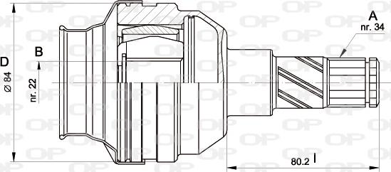 Open Parts CVJ5427.20 - Шарнирный комплект, ШРУС, приводной вал autospares.lv