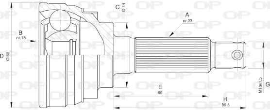 Open Parts CVJ5584.10 - Шарнирный комплект, ШРУС, приводной вал autospares.lv