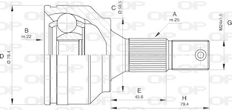 Open Parts CVJ5530.10 - Шарнирный комплект, ШРУС, приводной вал autospares.lv