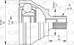 Open Parts CVJ5699.10 - Шарнирный комплект, ШРУС, приводной вал autospares.lv