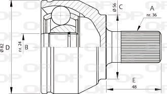 Open Parts CVJ5698.10 - Шарнирный комплект, ШРУС, приводной вал autospares.lv