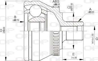 Open Parts CVJ5666.10 - Шарнирный комплект, ШРУС, приводной вал autospares.lv