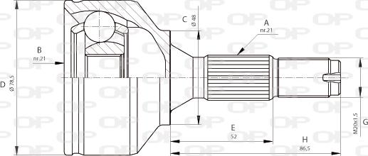 Open Parts CVJ5685.10 - Шарнирный комплект, ШРУС, приводной вал autospares.lv