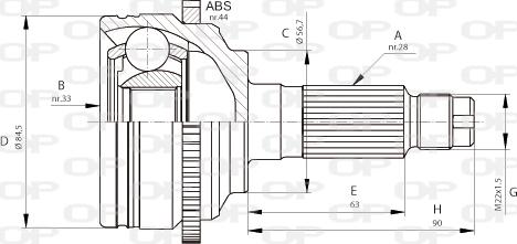 Open Parts CVJ5683.10 - Шарнирный комплект, ШРУС, приводной вал autospares.lv