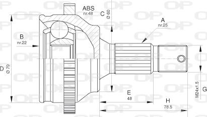 Open Parts CVJ5626.10 - Шарнирный комплект, ШРУС, приводной вал autospares.lv