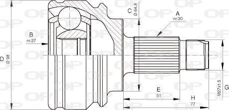 Open Parts CVJ5679.10 - Шарнирный комплект, ШРУС, приводной вал autospares.lv