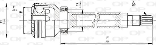 Open Parts CVJ5676.20 - Шарнирный комплект, ШРУС, приводной вал autospares.lv