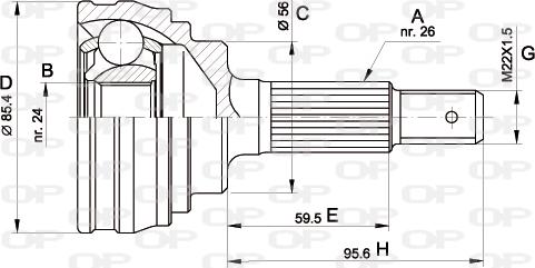 Open Parts CVJ5067.10 - Шарнирный комплект, ШРУС, приводной вал autospares.lv