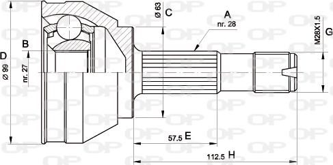 Open Parts CVJ5018.10 - Шарнирный комплект, ШРУС, приводной вал autospares.lv