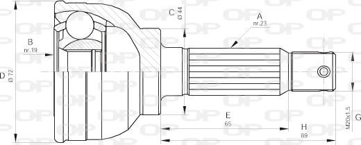 Open Parts CVJ5079.10 - Шарнирный комплект, ШРУС, приводной вал autospares.lv