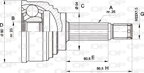 Open Parts CVJ5147.10 - Шарнирный комплект, ШРУС, приводной вал autospares.lv