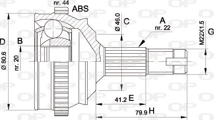 Open Parts CVJ5105.10 - Шарнирный комплект, ШРУС, приводной вал autospares.lv