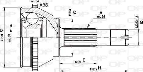 Open Parts CVJ5118.10 - Шарнирный комплект, ШРУС, приводной вал autospares.lv