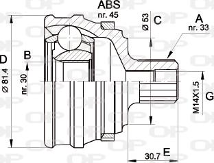 Open Parts CVJ5120.10 - Шарнирный комплект, ШРУС, приводной вал autospares.lv