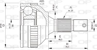 Open Parts CVJ5175.10 - Шарнирный комплект, ШРУС, приводной вал autospares.lv