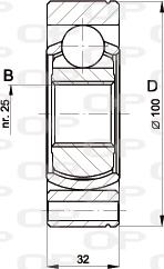 Open Parts CVJ5399.20 - Шарнирный комплект, ШРУС, приводной вал autospares.lv