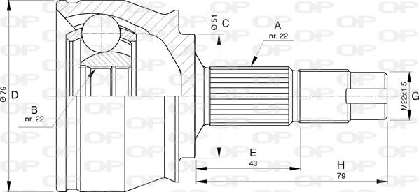 Open Parts CVJ5742.10 - Шарнирный комплект, ШРУС, приводной вал autospares.lv