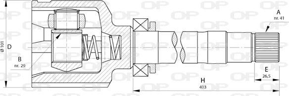 Open Parts CVJ5724.20 - Шарнирный комплект, ШРУС, приводной вал autospares.lv