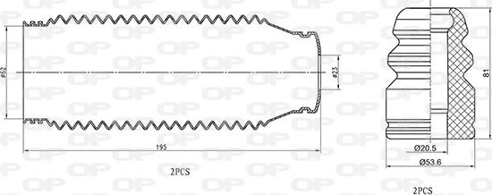 Open Parts DCK5091.04 - Пылезащитный комплект, амортизатор autospares.lv