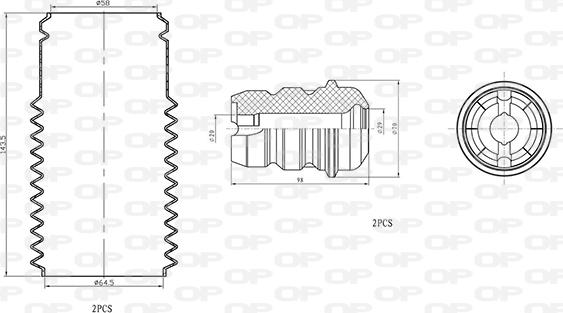 Open Parts DCK5068.04 - Пылезащитный комплект, амортизатор autospares.lv