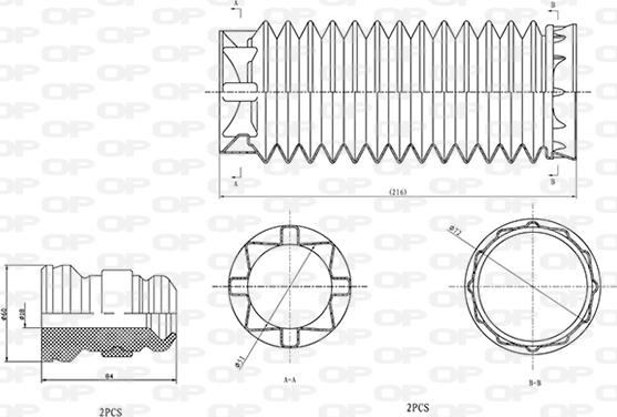 Open Parts DCK5062.04 - Пылезащитный комплект, амортизатор autospares.lv