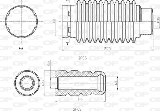 Open Parts DCK5006.04 - Пылезащитный комплект, амортизатор autospares.lv