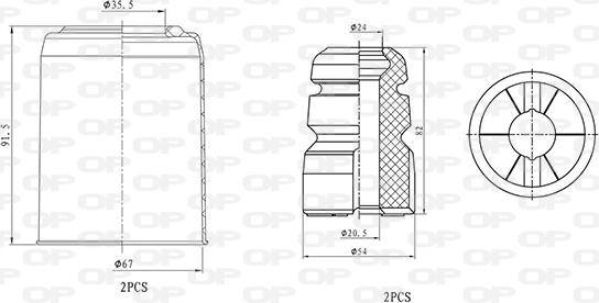 Open Parts DCK5084.04 - Пылезащитный комплект, амортизатор autospares.lv