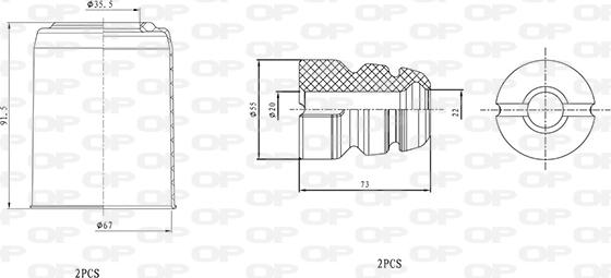 Open Parts DCK5083.04 - Пылезащитный комплект, амортизатор autospares.lv