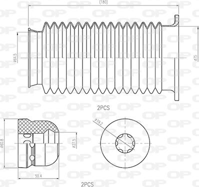 Open Parts DCK5026.04 - Пылезащитный комплект, амортизатор autospares.lv