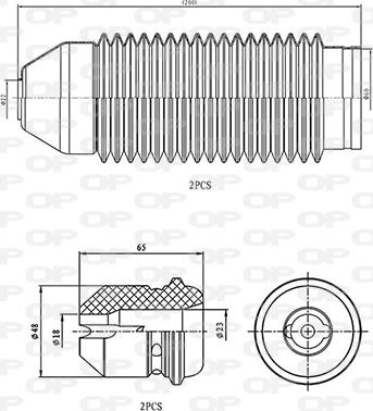 Open Parts DCK5075.04 - Пылезащитный комплект, амортизатор autospares.lv