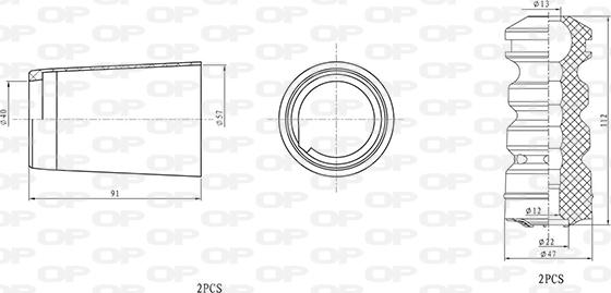 Open Parts DCK5078.04 - Пылезащитный комплект, амортизатор autospares.lv