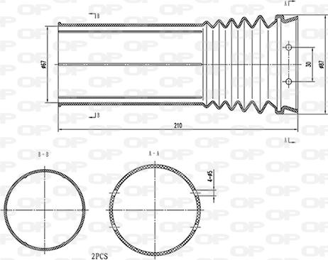 Open Parts DCK5114.02 - Пыльник амортизатора, защитный колпак autospares.lv