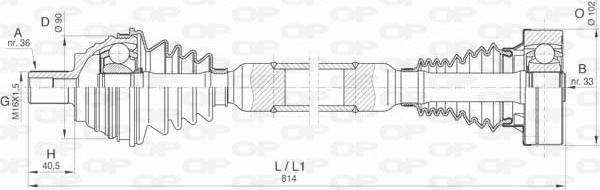 Open Parts DRS6419.00 - Приводной вал autospares.lv