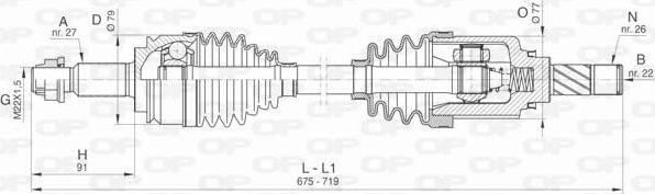 Open Parts DRS6417.00 - Приводной вал autospares.lv