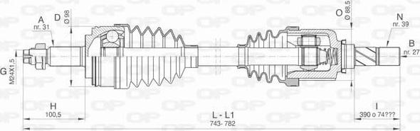 Open Parts DRS6429.00 - Приводной вал autospares.lv