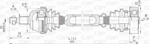 Open Parts DRS6423.00 - Приводной вал autospares.lv