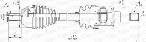 Open Parts DRS6427.00 - Приводной вал autospares.lv