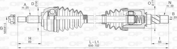 Open Parts DRS6478.00 - Приводной вал autospares.lv