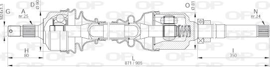 Open Parts DRS6024.00 - Приводной вал autospares.lv