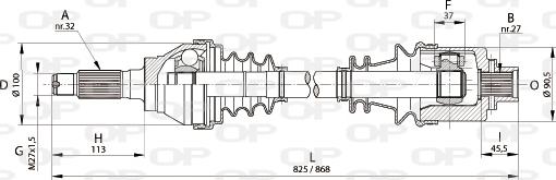 Open Parts DRS6169.00 - Приводной вал autospares.lv