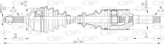 Open Parts DRS6171.00 - Приводной вал autospares.lv