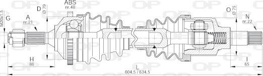 Open Parts DRS6177.00 - Приводной вал autospares.lv