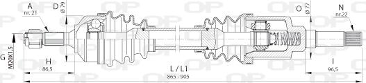 Open Parts DRS6391.00 - Приводной вал autospares.lv