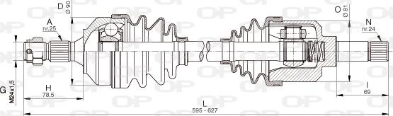 Open Parts DRS6334.00 - Приводной вал autospares.lv