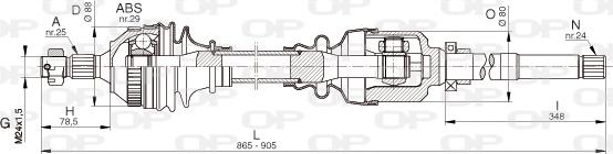 Open Parts DRS6331.00 - Приводной вал autospares.lv