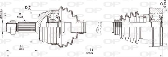 Open Parts DRS6338.00 - Приводной вал autospares.lv