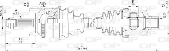 Open Parts DRS6296.00 - Приводной вал autospares.lv