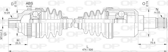 Open Parts DRS6290.00 - Приводной вал autospares.lv